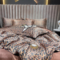 Luxury Natural Eucalyptus Fiber Lyocell Leopard Bedding Set | Yedwo
