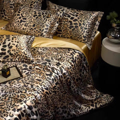 Luxury Natural Eucalyptus Fiber Lyocell Leopard Bedding Set | Yedwo
