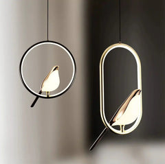 Luxury Pendant Light with Golden Bird | Yedwo Design