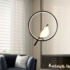 Luxury Pendant Light with Golden Bird | Yedwo Design