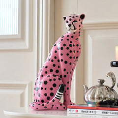 Luxury Pink Leopard Sculpture | Yedwo Design
