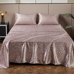 Luxury Soft Leopard Print Fitted Sheet Set | Yedwo Home