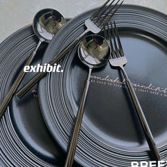 Luxury Titanium-Plated Black Flatware Set | Yedwo Design