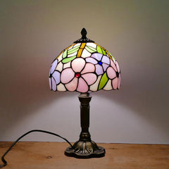 Luxury Vintage Floral Stained Glass Table Lamp | Yedwo Design