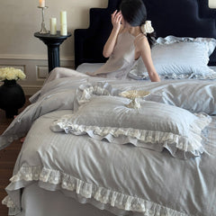 Madeleine French Cream Cotton Bedding Set | Yedwo