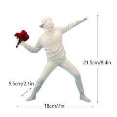 Throwing Flower Boy Art Decorative Figurine | Yedwo Design