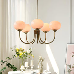 Marshmallow Luxury Gold Glass Chandelier | Yedwo