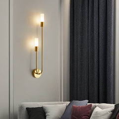 Meza Gold 2-Light Fixture Wall Sconce Lamp | Yedwo