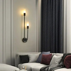 Meza Gold 2-Light Fixture Wall Sconce Lamp | Yedwo