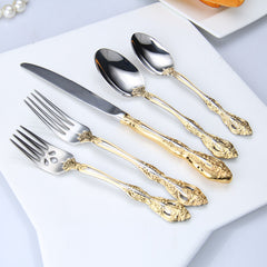 Michelangelo Vintage Gold-Plated Stainless Steel Cutlery Set | Yedwo