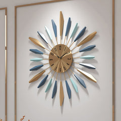 Mid Century Large Metal Decorative Wall Clock | Yedwo Design