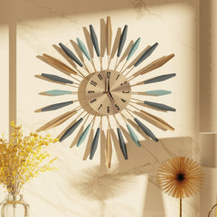 Mid Century Large Metal Decorative Wall Clock | Yedwo Design