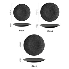 Minimalist Ceramic Round Steak and Pasta Plate | Yedwo Design