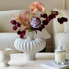 Minimalist Design Sculptural Ceramic Shoulder Vase | Yedwo