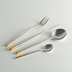 Mirror-Finished Gold Flatware Set | Yedwo