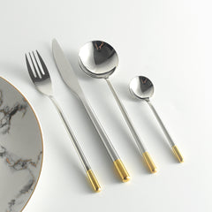 Mirror-Finished Gold Flatware Set | Yedwo