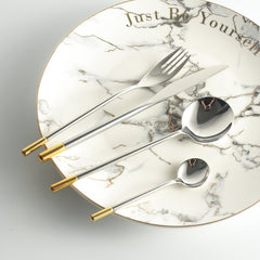 Mirror-Finished Gold Flatware Set | Yedwo