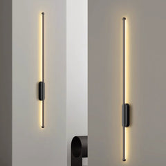 Modern Black LED Long Strip Wall Light | Yedwo