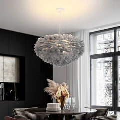 Modern Living Room Feather Chandelier | Yedwo Design