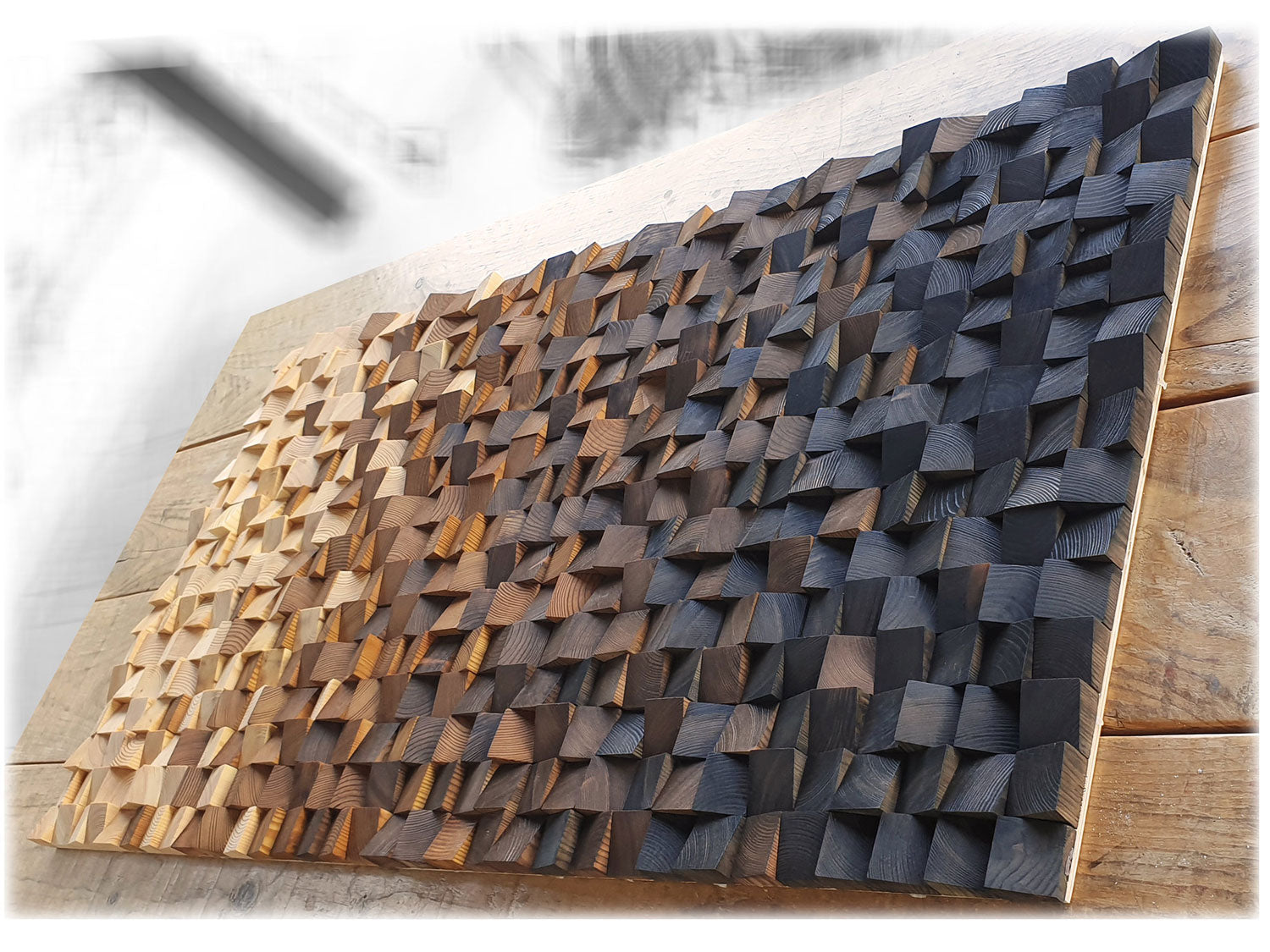 Modern Rustic Piece Wood Wall Art | Yedwo Design