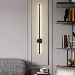 Modern Black LED Linear Wall Light | Yedwo