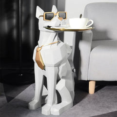 Modern Geometric Resin Dog Side Table | Yedwo Design