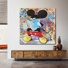 Mouse in the Toilet Pop Art Canvas Print | Yedwo Design