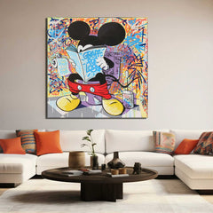 Mouse in the Toilet Pop Art Canvas Print | Yedwo Design