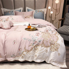 Muguet De Mai French Egyptian Cotton Embroidered Bedding Set | Yedwo Home