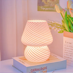 Murano Mushroom Glass Table Bedside Lamp | Yedwo Design