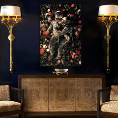 Nasa Astronaut Flower Canvas Wall Art | Yedwo