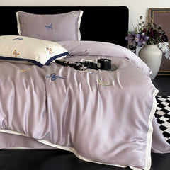 Nature 100% Tencel Silk Smooth Luxury Butterfly Duvet Cover | Yedwo