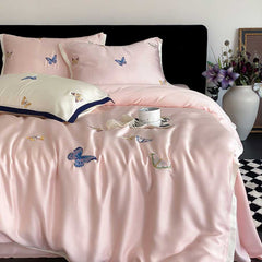 Nature 100% Tencel Silk Smooth Luxury Butterfly Duvet Cover | Yedwo