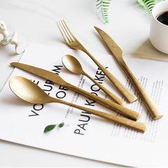 New Era Vintage Snowflake Matte Flatware Set | Yedwo Design
