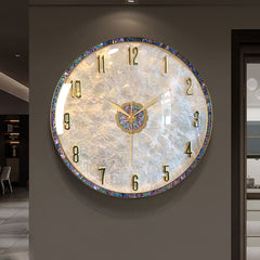 Luxury Natural Abalone Shell Alloy Wall Clock | Yedwo Home