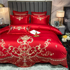 OZMUNDO Egyptian Cotton Embroidered Bedding Set | Yedwo Home