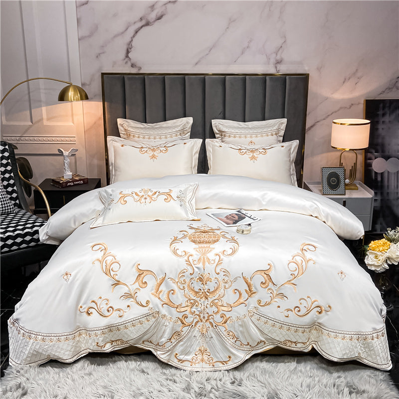 OZMUNDO Egyptian Cotton Embroidered Bedding Set | Yedwo Home – YEDWO