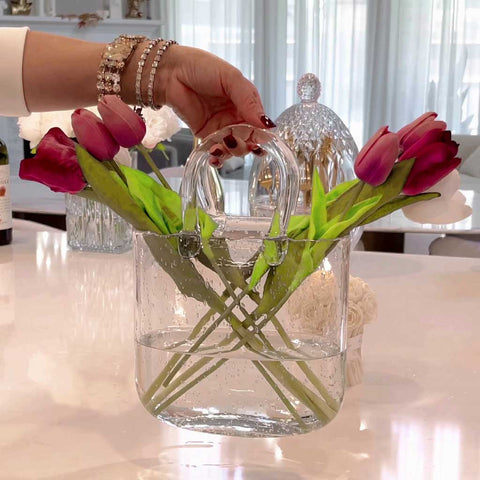 Olivia Glass Handbag Vase | Yedwo Design