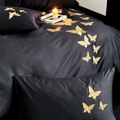 Papillon Egyptian Cotton Embroidery Bedding Set | Yedwo Home