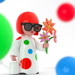 Polka Dot Pumpkin Art Toy for Art Lovers
