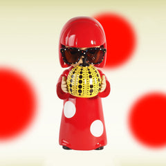 Polka Dot Pumpkin Art Toy for Art Lovers
