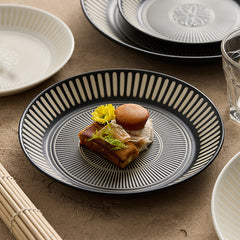 Premium Embossed Ceramic Dinner Plate | Yedwo