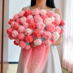 Premium Handcrafted Gradient Rose Flower Blanket | Yedwo Design