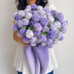 Premium Handcrafted Gradient Rose Flower Blanket | Yedwo Design