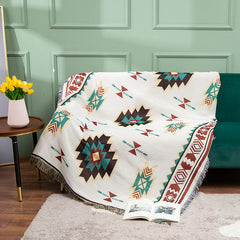 Premium Navajo Inspired Geometric Woven Sofa Throw Blanket | Yedwo Home