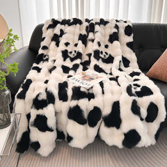 Premium Panda Faux Fur Rabbit Plush Sofa Blanket | Yedwo