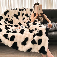 Premium Panda Faux Fur Rabbit Plush Sofa Blanket | Yedwo