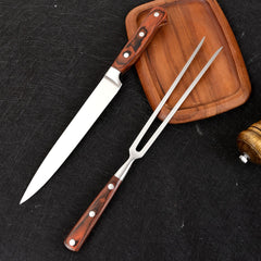 Red Rosewood BBQ Knife & Fork Set | Yedwo Design