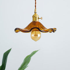 Retro Flower Glass Pendant Light | Yedwo Design