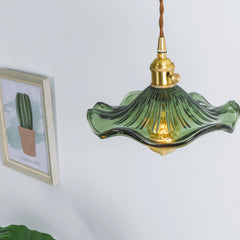 Retro Flower Glass Pendant Light | Yedwo Design